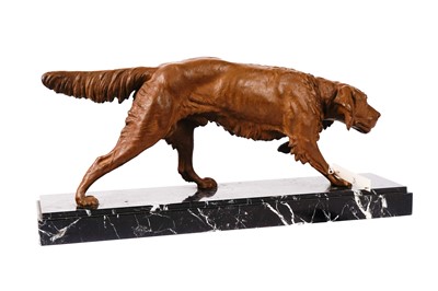 Lot 173 - An early 20th Century bronzed spelter figure of retriever