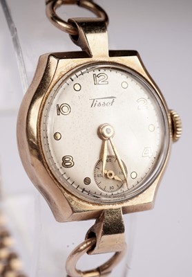 Lot 415 - Two gold cocktail watches, by Tissot and Rotary
