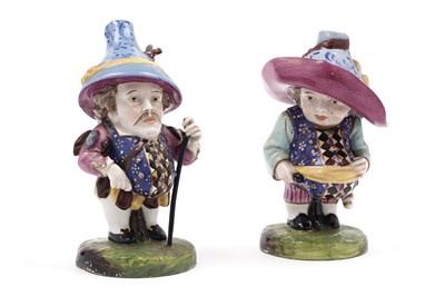 Lot 452 - A pair of Dresden 'Mansion House Dwarfs'