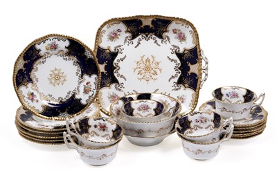 Lot 490 - A Coalport 'bat wing' part tea service