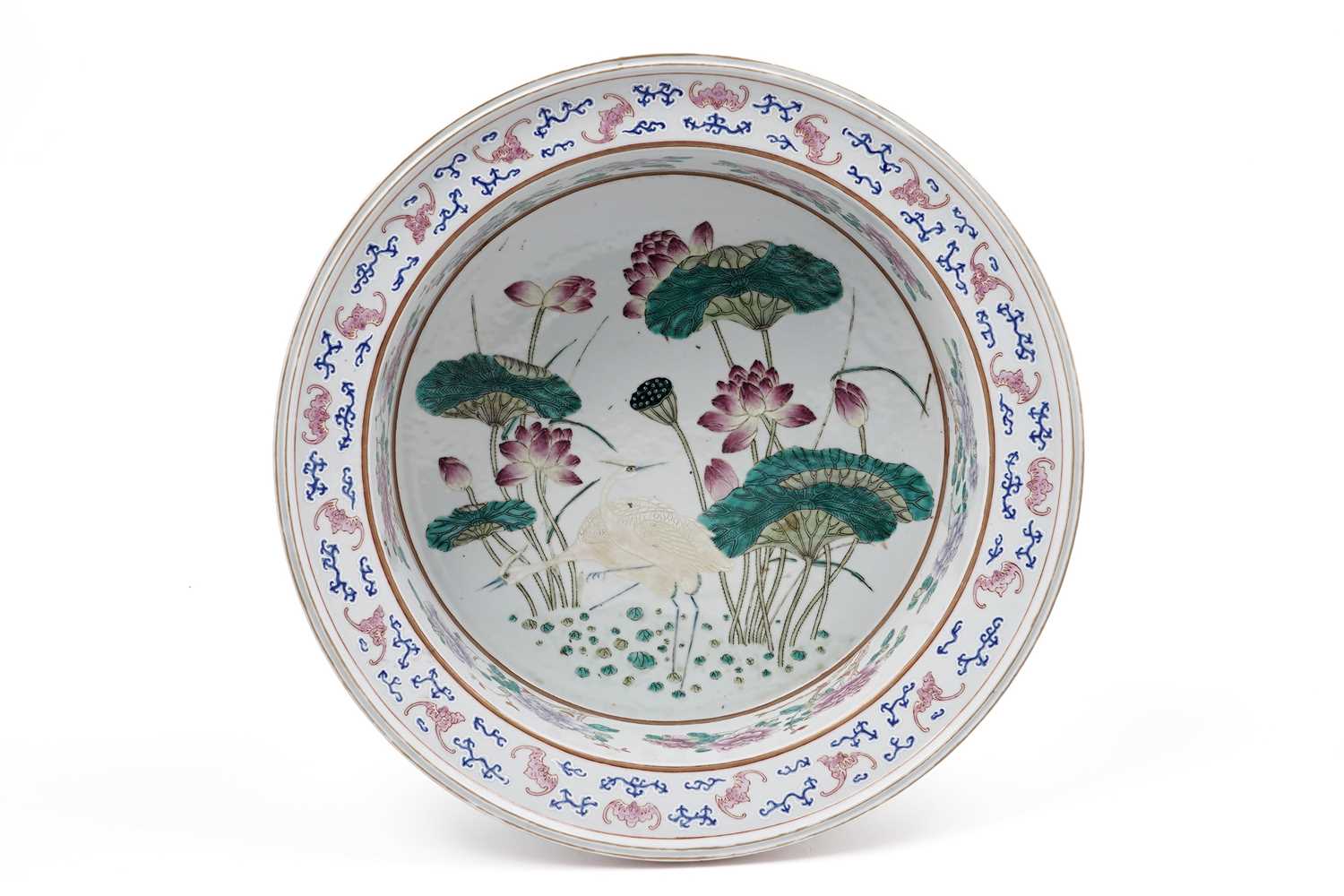 Lot 380 - A Chinese Famille Rose circular basin