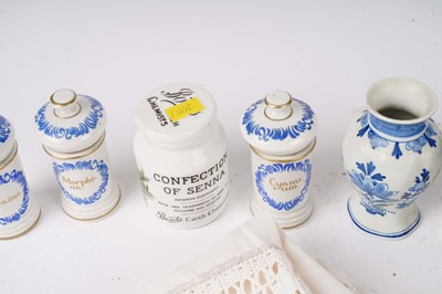 Lot 201 - A selection of KLM delft decorative ceramic house decanters