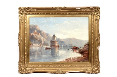 Lot 124 - Attributed to Thomas Rowbotham - Pfalzgrafenstein Castle on the Rhine | oil