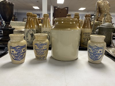 Lot 230 - A collection of 19th Century stoneware bottles and jars