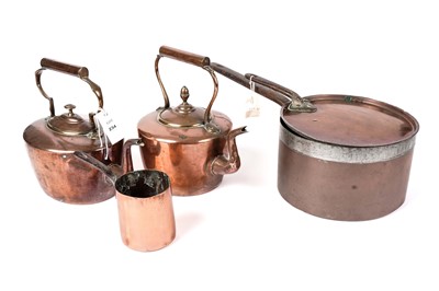Lot 234 - A selection of 19th Century cooper kitchenware