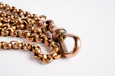 Lot 450 - A gold bercher link chain