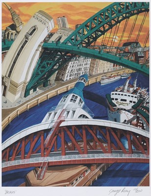 Lot 782 - After George Reay - Bridges, Quayside, Princess: three views of Newcastle | limited edition prints
