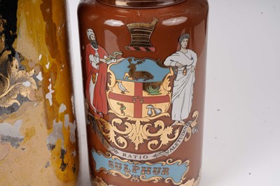 Lot 247 - A collection of apothecary jars and covers