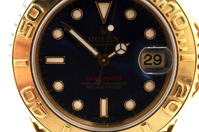 Lot 1039 - Rolex Oyster Perpetual Date Yacht Master: an 18ct yellow gold cased chronometer wristwatch