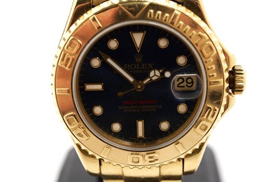 Lot 1039 - Rolex Oyster Perpetual Date Yacht Master: an 18ct yellow gold cased chronometer wristwatch