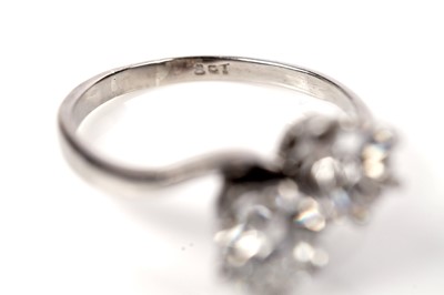 Lot 1175 - A two stone diamond ring