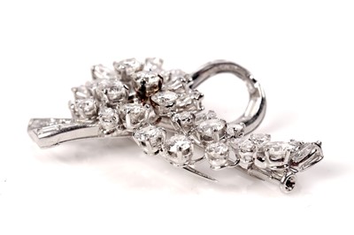 Lot 1181 - A diamond spray brooch