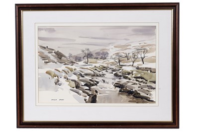 Lot 820 - Angus Rands - Deepdale in February | watercolour