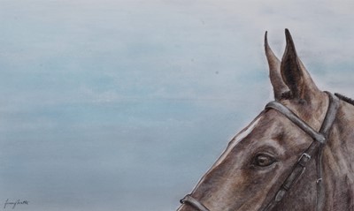 Lot 761 - Jenny Watts - Detail of a Horse | pastel