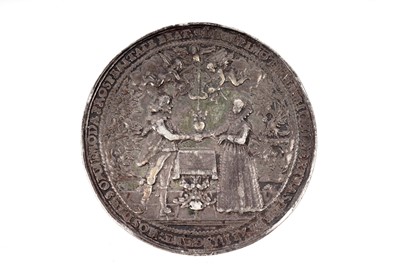 Lot 1260 - A 17th Century silver marriage medal