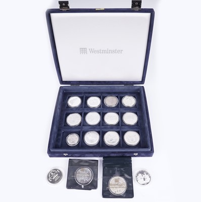 Lot 379 - A selection of silver and other commemorative coins