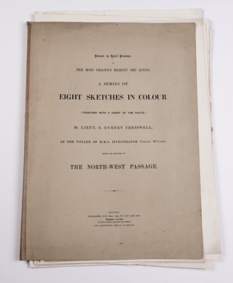 Lot 263 - Cresswell (Samuel Gurney - A Series of Eight Sketches in Colour of the Voyages of H.M.S. Investigator, the Discovery of the North-West Passage