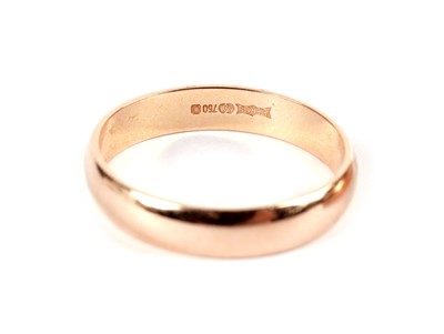 Lot 499 - Two 18ct rose gold wedding bands