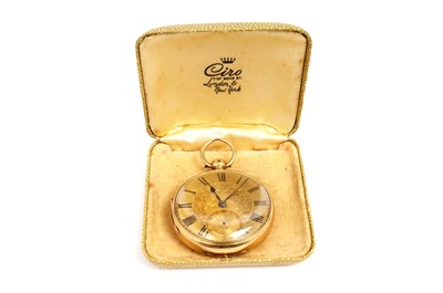 Lot 1042 - A Victorian 18ct yellow gold cased open faced pocket watch