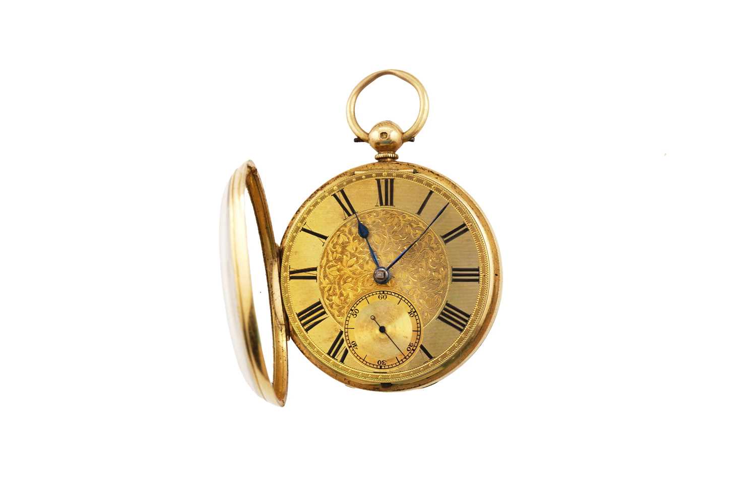 Lot 1042 - A Victorian 18ct yellow gold cased open faced pocket watch