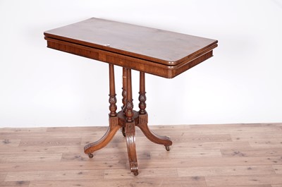 Lot 87 - A Victorian rosewood card table