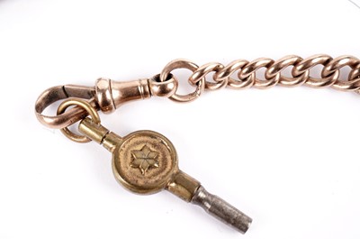 Lot 522 - A 9ct rose gold Albert watch chain