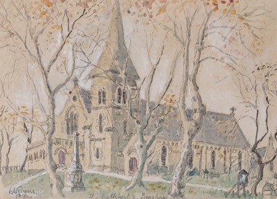 Lot 793 - Charles Herbert "Charlie" Rogers - St Cuthbert's Church & St Helen's Church | watercolour