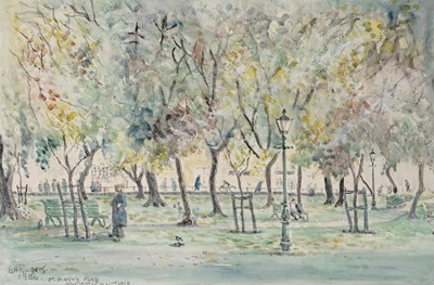 Lot 794 - Charles Herbert "Charlie" Rogers - St Mary's Place | watercolour