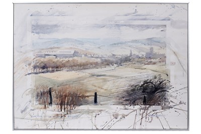 Lot 17 - Derek Dalton - Wear Area Series - Consett Horizontal | watercolour