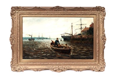 Lot 132 - Bernard Benedict Hemy - Two Fishermen in a Harbour | oil on board