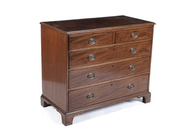 Lot 746 - A George III mahogany and boxwood strung chest of drawers