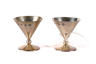 Lot 598 - A pair of Queen Elizabeth II silver miniature goblets