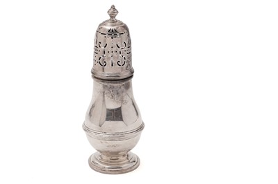 Lot 631 - A George V silver sugar caster