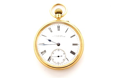 Lot 1025 - Reid & Sons, Newcastle upon Tyne: an 18ct yellow gold cased open face pocket watch