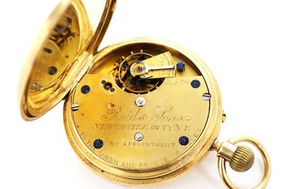 Lot 1025 - Reid & Sons, Newcastle upon Tyne: an 18ct yellow gold cased open face pocket watch