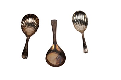 Lot 1566 - Three caddy spoons