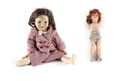 Lot 613 - An early/mid 20th Century Belgian doll; and another