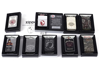 Lot 441 - A collection of Zippo cigarette lighters