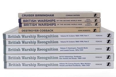 Lot 300 - Richard Perkins' British Warship Recognition, and other books on warships