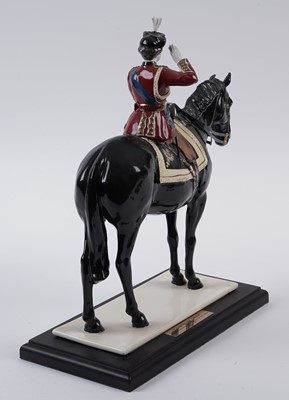 Lot 175 - A Coalport Royal Commemorative 'Trooping the Colour' figure of Queen Elizabeth II