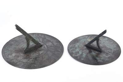 Lot 456 - Two vintage metal sundials