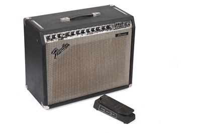 Lot 255 - A 1983 Fender Showman dual reverb amplifier; and a Korg foot pedal