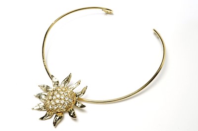 Lot 738 - A YSL sunflower pattern torque necklace