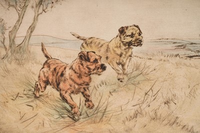 Lot 4 - Henry Wilkinson - Border Terriers | limited edition etching