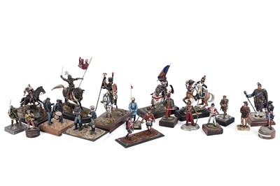 Lot 583 - A collection of hand-painted die cast figurines