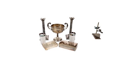 Lot 1464 - A George V two-handled trophy; and other items