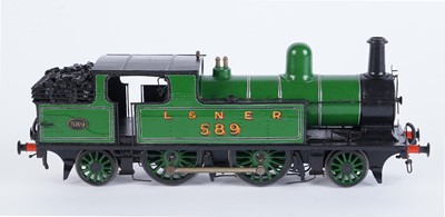 Lot 4 - A metal kit-built 0-gauge 2-4-2 locomotive