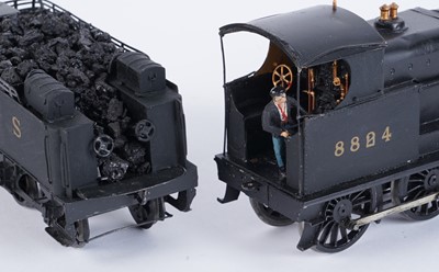 Lot 8 - A metal kit-built 0-gauge 4-6-0 locomotive and six-wheel tender