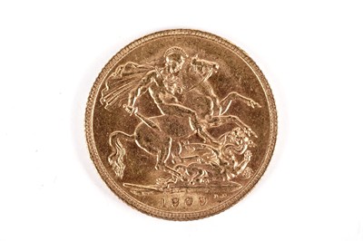 Lot 556 - An Edward VII gold sovereign