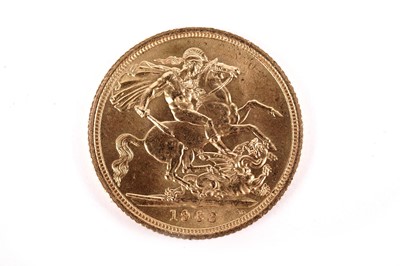 Lot 555 - A Queen Elizabeth II gold sovereign 1963